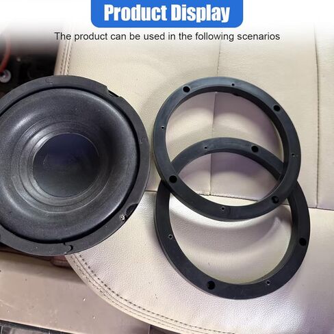 6.5" Car Speaker Spacers, ABS Fixed Speakers Ring Mounting Adapter, Enhance Sound Quality Car Speaker Washer, Universal Subwoofer Replacement Modified Accessories for Most Cars (2 Pairs) in Saudi Arabia