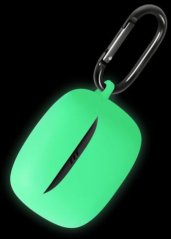 حافظة سيليكون Geiomoo لسماعات JBL Tune Buds 2، غطاء حماية ناعم ومرن مقاوم للخدش مع حلقة تسلق (أسود) in Kuwait