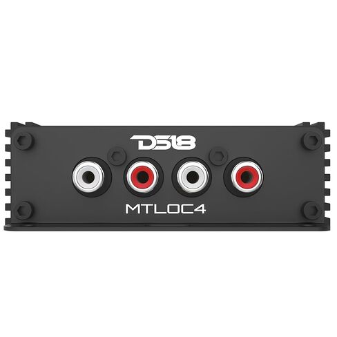 DS18 MTLOC4 محول إخراج خط عالي إلى منخفض ذو 4 قنوات مع تشغيل عن بعد | مقاومة الإدخال 20/60/20 كيلو أوم قابلة للتحديد | محول مستوى مكبر الصوت 40 فولت إلى RCA in Kuwait