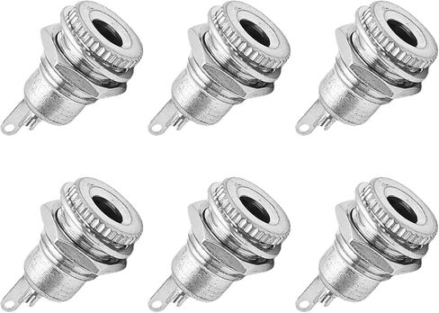 pson 6Pcs DC-099 5.5mm x 2.1mm Female Panel Mount Connector, 30V 10A DC Power Jack Socket for Power Supply, LED Strips, Audio, Video in Saudi Arabia