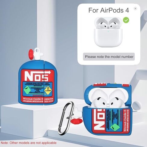 لعلبة AirPods الجيل الرابع غطاء زجاجة النيتروجين، إصدار 2024 ثلاثي الأبعاد لطيف كارتوني رائع مشروبات مضحكة ملحقات سيليكون مقاومة للصدمات لعلبة AirPods 4 مع حزام مغناطيسي لصبي فتاة طفل في سن المراهقة in Kuwait