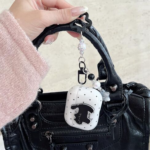 for AirPods Pro 3 Earbud Case(2025),Cute Cartoon 3D Black Kitten Cat Polka Dot Pattern Design,for Airpods Pro 3rd Gen Protective Cover for Boys Girls in Saudi Arabia