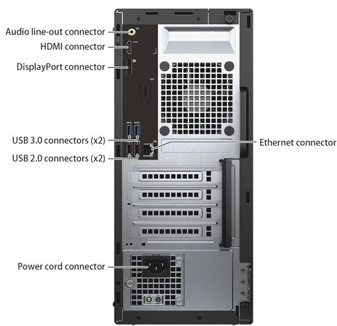 كمبيوتر سطح المكتب Dell OptiPlex 3040 Mini Tower، رباعي النواة i5-6500 يصل إلى 3.6 جيجاهرتز، ذاكرة وصول عشوائي 16 جيجابايت، 256 جيجابايت SSD، لوحة مفاتيح وماوس، واي فاي، BT، Windows 11 Pro (متجدد) in Saudi Arabia