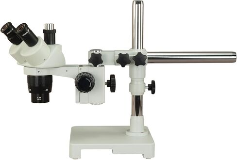 Trinocular 10X-20X-40X 5MP USB 3.0 Stereo Single Bar Boom Stand Microscope with 56 LED Ring Light in Saudi Arabia