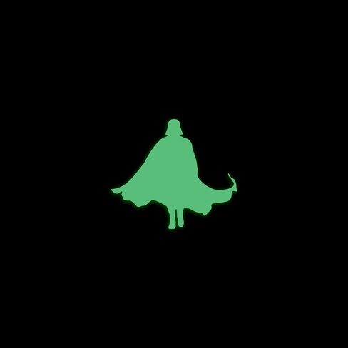 ملصق مستوحى من شخصية الفيلم Space Vader Style 2 يتوهج في الظلام للهاتف اللوحي والكمبيوتر المحمول ونافذة شاحنة السيارة | ملصق 5 بوصة | أخضر in Kuwait