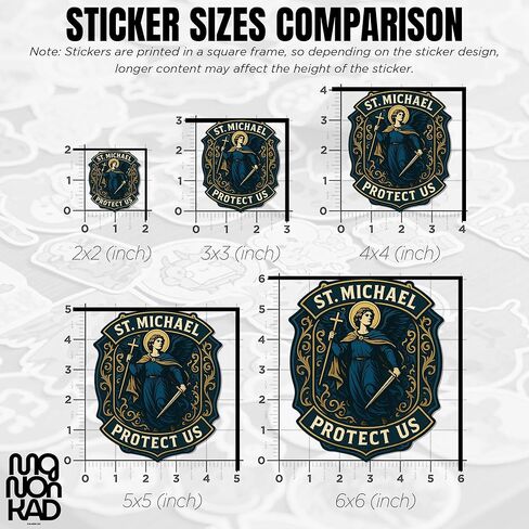 (3Pcs-2") St Michael Sticker Saint Michael Protect Us Decal Catholic Christian Waterproof Die-Cut Vinyl Sticker for Laptop Water Bottle Tumbler Kindle Decal Gift for Her Him 2 Inches in Saudi Arabia