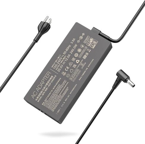 محول تيار متردد 240 وات ADP-240EB B مناسب لشاحن الكمبيوتر المحمول ASUS ROG Zephyrus G14 G15 G16 M16 S15 S17 GA401 GA402 GU603 Duo 15 TUF F15 A16 ProArt StudioBook 16 سلك إمداد طاقة سريع الشحن in Kuwait