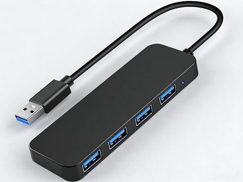 USB 3.0 Hub for HP Envy Laptop 17t-da000, 4 Ports USB A Splitter, Multiple USB Hub for Keyborad, Mouse, Flash Drive, Printer, PC and More in Saudi Arabia