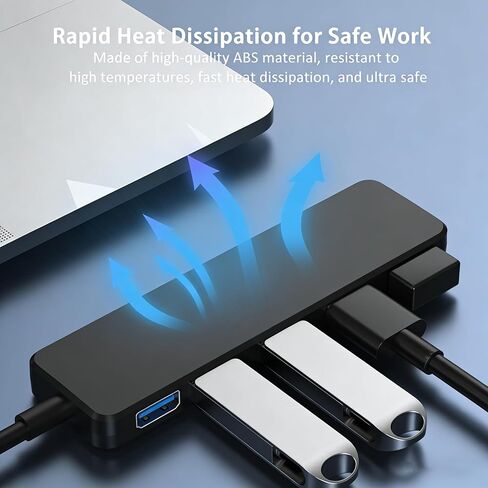 USB 3.0 Hub for HP Spectre x360 2-in-1 Laptop 16t-aa000, 4 Ports USB A Splitter, Multiple USB Hub for Keyborad, Mouse, Flash Drive, Printer, PC and More in Saudi Arabia