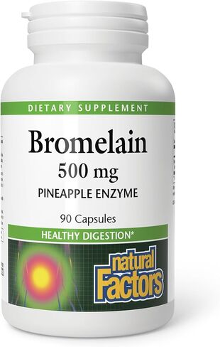 Natural Factors, Bromelain 500 mg, Enzyme Support for a Healthy Digestive System, 180 Capsules. in Saudi Arabia