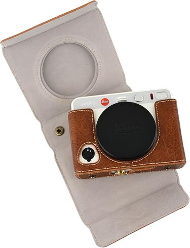SOFORT 2 Case, Premium PU Litchi Leather FullBody Camera Case Bag Cover for Leica SOFORT 2 With Neck Strap (White) in Saudi Arabia