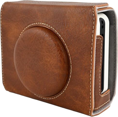 SOFORT 2 Case, Premium PU Litchi Leather FullBody Camera Case Bag Cover for Leica SOFORT 2 With Neck Strap (White) in Saudi Arabia