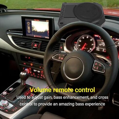 Slim Under Seat Subwoofers with AMP, 10 inch Powered Subwoofer with Amplifier and RGB Lights, High Low Level Inputs for Music Sync and Lighting Chasing Effects, Car Truck Audio Subwoofer in Saudi Arabia