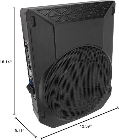 Slim Under Seat Subwoofers with AMP, 10 inch Powered Subwoofer with Amplifier and RGB Lights, High Low Level Inputs for Music Sync and Lighting Chasing Effects, Car Truck Audio Subwoofer in Saudi Arabia