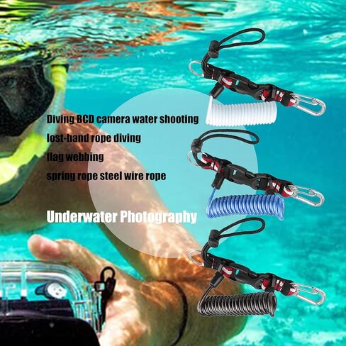 Quick Disconnect Rotating Snap Hook Lanyard Professional Scubas Gear for Attaching Underwater Cameras Light Corrosions Diving in Saudi Arabia