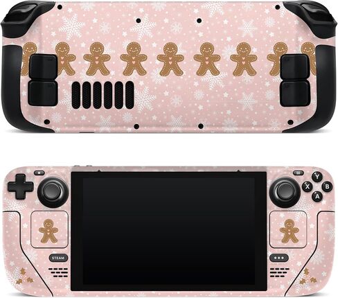 ZOOMHITSKINS متوافق مع غطاء وردي للبشرة على سطح البخار، رقاقات الثلج الوردية لعيد الميلاد والشتاء اللطيفة، غلاف ملصق من الفينيل بطول 3 متر، صنع في الولايات المتحدة الأمريكية in Kuwait