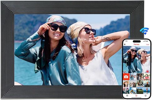 Wi-Fi Digital Photo Frame, 10.1-Inch Screen, 32gb Memory, 1280 * 800 Touchscreen, Supports Multi-User Connection, Remote Transfer, Automatic Rotation, and Sharing of Pictures and Videos A in Saudi Arabia