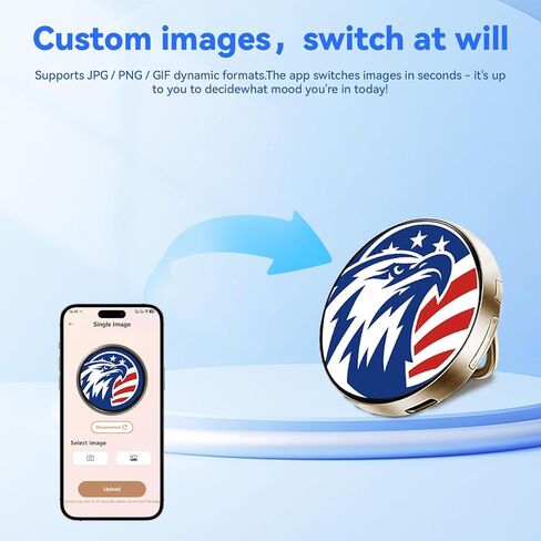 1.89 Inch Digital Button Badge Photo Frame, Mini LED Electronic Pin with Touch Control, Supports Photos, GIFS & Animations, Personalized Gift for Events in Saudi Arabia