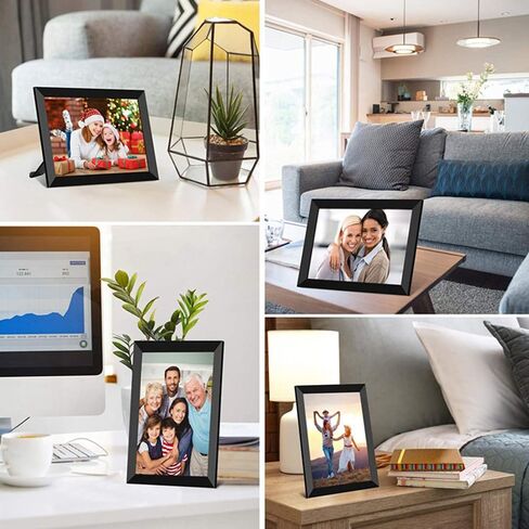 10.1-Inch Digital Photo Frame, 12/32/64gb Memory Options, 1280 * 800 Touchscreen, Supports Multi-User Connection, Remote Transfer, Automatic Rotation, and Photo/Video Sharing White-16G in Saudi Arabia