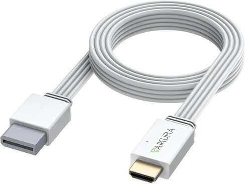 Wii to HDMI Adapter and Converter in White for Wii with Built-in Cable Plug and Play Supports All Wii Display Modes Digital HDMI Output with Zero Loss for Full HD 1080P TV, Monitor, Projector in Kuwait