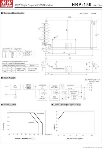 [PowerNex] مخرج فردي جيد HRP-150-48 48V 3.3A 158.4W مع مزود طاقة بوظيفة PFC in Saudi Arabia