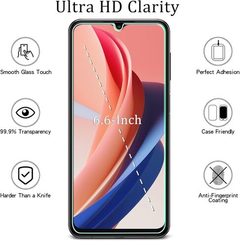 MAYtobe [عبوة من قطعتين] مصمم لهاتف Samsung Galaxy A23 5G واقي شاشة من الزجاج المقسى، صديق للحافظة، خالٍ من الفقاعات، سهل التركيب in Saudi Arabia