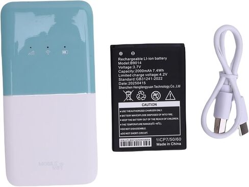 نقطة اتصال محمولة 4G LTE، راوتر واي فاي محمول عالي السرعة 300 ميجا بت في الثانية مع فتحات بطاقة SIM مزدوجة، بطارية طويلة الأمد لمدة 10 ساعات، تدعم 10 أجهزة للسفر (أبيض وأخضر) in Kuwait