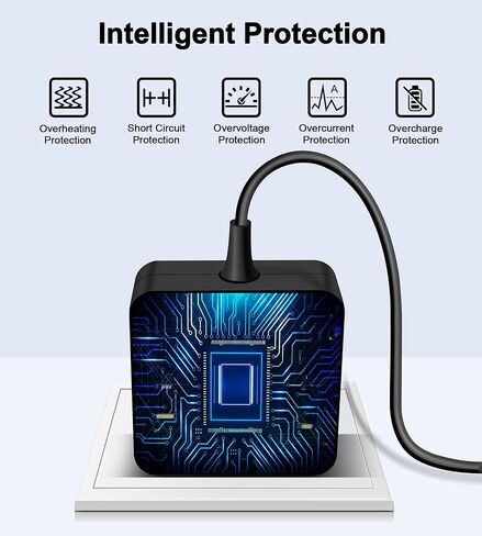 شاحن USB C بقدرة 65 وات متوافق مع ASUS Zenbook 3 13 14 S Deluxe UX390 UX390U UX325 UX325E UX325JA UX425 UX435 UX490 UX490UA UX393، Chromebook Flip C213 C302 C403 Type C in Saudi Arabia