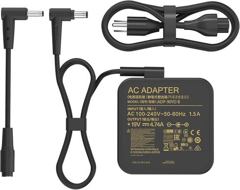 شاحن 90 واط متوافق مع محول الطاقة Asus Vg32vq vg279qm pg279q Q524 Q524U Q534 Q524Uq Q534Ux Q524Uq-Bbi7T1 Q524Uq U500V Q524Uq-Bbi7T1 in Kuwait
