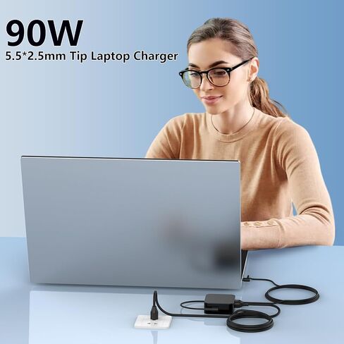شاحن 90 واط متوافق مع محول الطاقة Asus Vg32vq vg279qm pg279q Q524 Q524U Q534 Q524Uq Q534Ux Q524Uq-Bbi7T1 Q524Uq U500V Q524Uq-Bbi7T1 in Kuwait