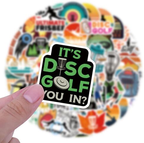 55Pcs Disc Golf Stickers Pack, Waterproof Vinyl Stickers for Water Bottle, Laptop,Party Favors & Gifts for Girls, Women, and Kids (Golf) in Kuwait