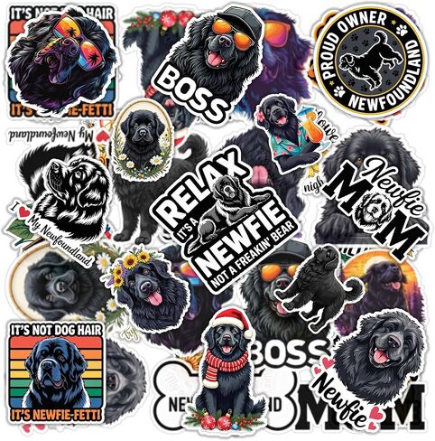 20PCS Newfoundland Dog Stickers – Funny Newfie Waterproof Vinyl Decals for Dog Lovers, Laptop, Water Bottles, Scrapbooking, Journaling in Saudi Arabia