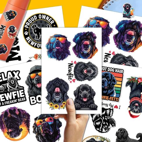 20PCS Newfoundland Dog Stickers – Funny Newfie Waterproof Vinyl Decals for Dog Lovers, Laptop, Water Bottles, Scrapbooking, Journaling in Saudi Arabia