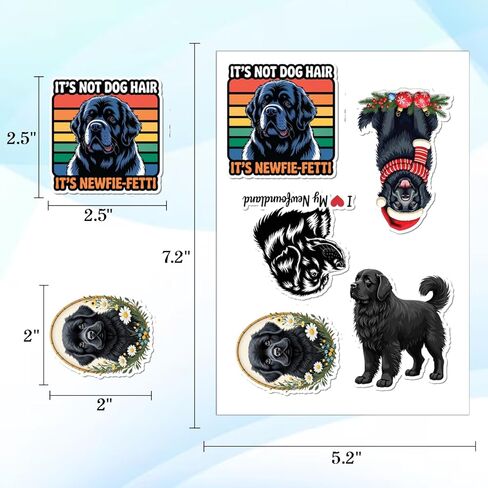 20PCS Newfoundland Dog Stickers – Funny Newfie Waterproof Vinyl Decals for Dog Lovers, Laptop, Water Bottles, Scrapbooking, Journaling in Saudi Arabia