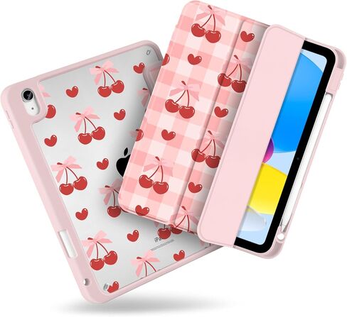 MecBevia Case for iPad 11 inch A16 (2025 11th Generation) / iPad 10.9 inch (2022 10th Gen) A3354, A3355, A3356, A2696, A2757, A2777 – Built-in Pencil Holder & Auto Wake/Sleep, Nude Vibe Checkered in Saudi Arabia
