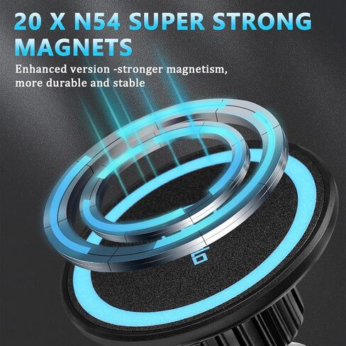 Magnetic Cup Holder Phone Holder for Magsafe, 360° Adjustable Long Gooseneck & Powerful N54 Magnet Cell Phone Mount for Car Compatible with iPhone & Samsung & All Smartphones in Saudi Arabia