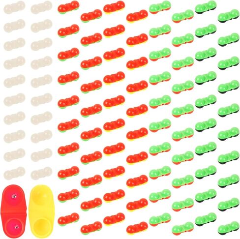 Double Rattle Catfish Rattlese Bells: 100pcs Plastic Fishing Attractor Floater Beads Fishing Attractor Beads in Saudi Arabia