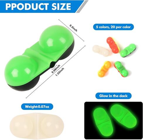 Double Rattle Catfish Rattlese Bells: 100pcs Plastic Fishing Attractor Floater Beads Fishing Attractor Beads in Saudi Arabia