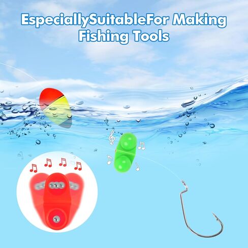 Double Rattle Catfish Rattlese Bells: 100pcs Plastic Fishing Attractor Floater Beads Fishing Attractor Beads in Saudi Arabia
