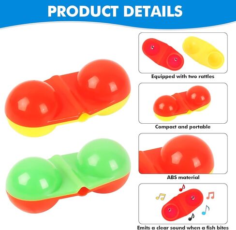 Double Rattle Catfish Rattlese Bells: 100pcs Plastic Fishing Attractor Floater Beads Fishing Attractor Beads in Saudi Arabia