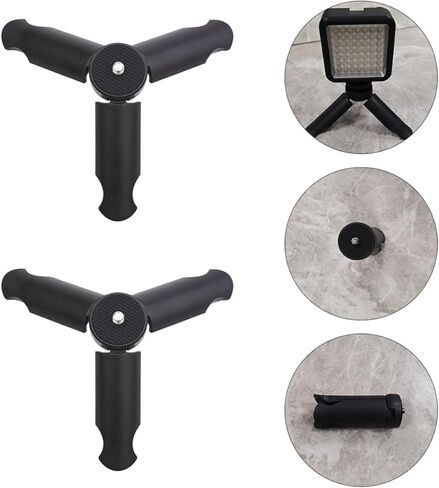 4pcs Foldable Phone Tripod and Folding Camera Tripod with 1/4 Inch Screw for Vlogging Live Streaming Video Recording Compact Compatible with Smartphones and Micro Cameras in Kuwait