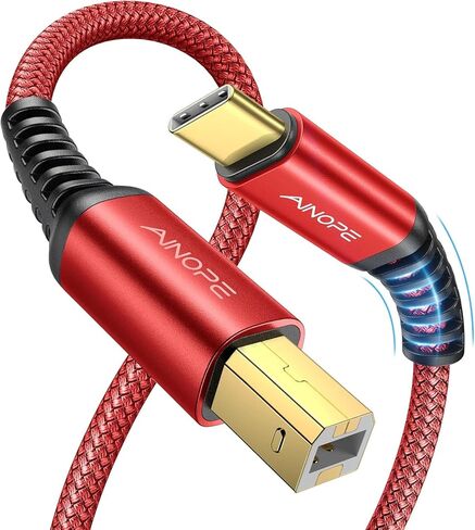 AINOPE USB B to USB C Cable【High Speed】 6.6FT USB C to USB B Printer Cable for MacBook Pro/Air, MIDI Cord for Yamaha Casio Digital Piano, MIDI Keyboard, DJ Controller, DAC to iPad in Saudi Arabia