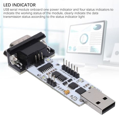 USB to TTL RS232 RS485, 6 Conversion in 1 Auto Converter with LED Light for for 10, for 8, for 7, for Linux, etc. in Saudi Arabia