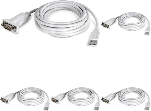 محول USB إلى تسلسلي من TRENDnet، TU-S910، 3 متر (10 أقدام)، محول تسلسلي USB إلى RS-232، متوافق مع Windows وMac، أبيض (عبوة من 5) in Saudi Arabia