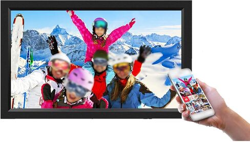 Digital Photo Frame,15.6-Inch,Built-in 32gb Memory,1920 * 1080 IPS High-Definition Touchscreen,Multi-User Connection,Remote Transfer,Automatic Rotation,Time Display, Photo/Video Sharing Black in Saudi Arabia
