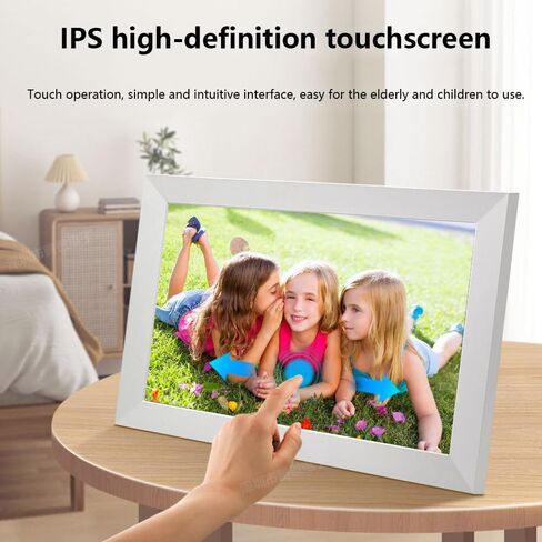 Digital Photo Frame,15.6-Inch,Built-in 32gb Memory,1920 * 1080 IPS High-Definition Touchscreen,Multi-User Connection,Remote Transfer,Automatic Rotation,Time Display, Photo/Video Sharing Black in Saudi Arabia