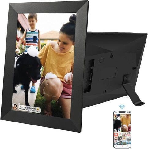 Digital Photo Frame, WiFi Digital Photo Frame, 10.1-Inch, 32gb Memory, 1280 * 800 IPS Touchscreen, Multi-User Binding, Remote Transfer, Automatic Rotation, Share Pictures and Videos White in Saudi Arabia