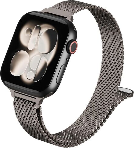 Slim Milanese Loop Compatible with Apple Watch Bands for Women Men 38mm 40mm 41mm 42mm 44mm 45mm 46mm 49mm, Stainless Steel Magnetic Mesh Strap for iWatch Series 11 10 SE 9 8 7 6 5 4 Ultra 3 2 1 in Saudi Arabia