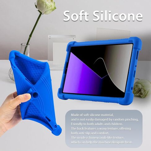ATOOZ for Samsung Galaxy Tab A11 Case Kids 8.7 Inch 2025,Soft Silicone Case for Samsung Galaxy Tab A9 8.7 Inch Tablet (SM-X135G/SM-X110/SM-X115/SM-X117) with Adjustable Bracket (Blue) in Saudi Arabia