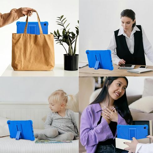 ATOOZ for Samsung Galaxy Tab A11 Case Kids 8.7 Inch 2025,Soft Silicone Case for Samsung Galaxy Tab A9 8.7 Inch Tablet (SM-X135G/SM-X110/SM-X115/SM-X117) with Adjustable Bracket (Blue) in Saudi Arabia